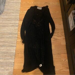 Long black knitted small